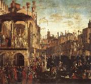 Cure of a possessed man through the patriarch of Grado